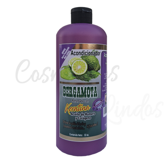 Acondicionador Bergamota Reforzado con Keratina, Aceite de Romero y Colágeno 24Oz
Detiene la Caida del Cabello y fomenta el crecimiento.