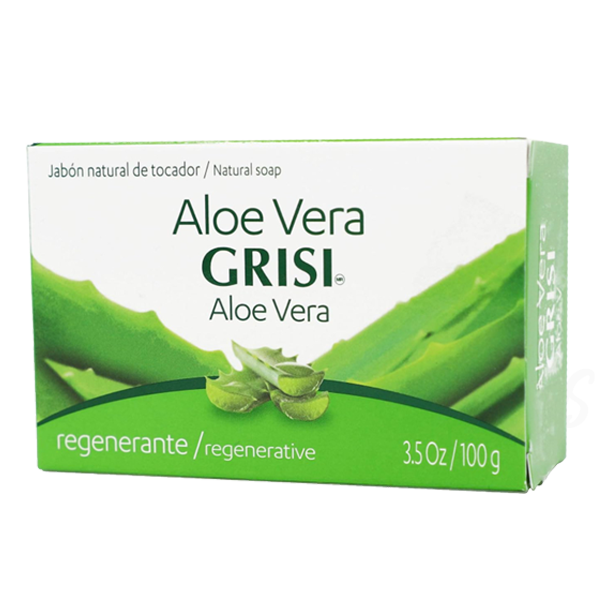 6Pcs Grisi Aloe Vera Soap 100g Sábila Regenerative Skin Moisturizing