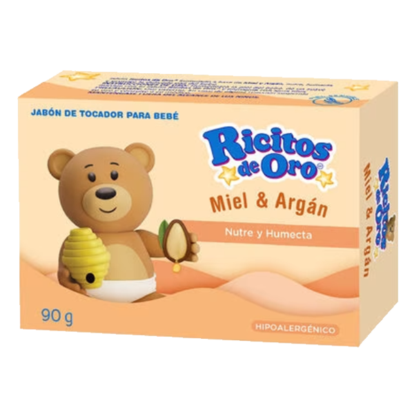 Ricitos de Oro Honey Argan Baby Soap 100g Gentle Moisturizing Bar Hypoallergenic