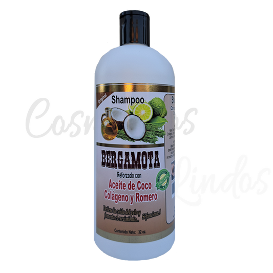 Shampoo Bergamota con Aceite de Coco Colágeno y Romero 32 Oz
Detiene la caida del pelo y fomenta el crecimiento..