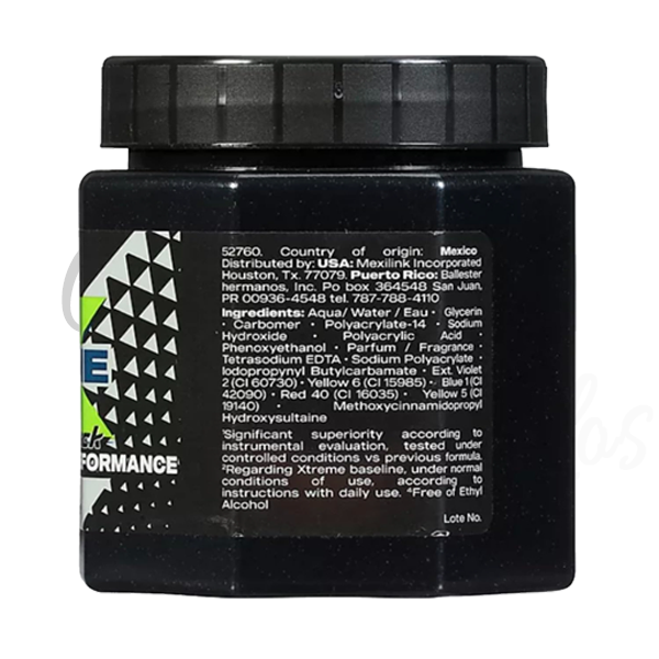Xtreme Black Performance Hair Gel - 8.81 oz Level 15 Fixation 48h Hold