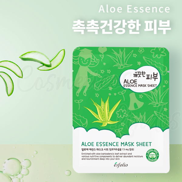 Aloe  Essence Mask Sheet, Esfolio (1 Pack of 10 Sheets)