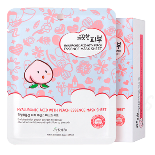 Esfolio Hyaluronic Acid With Peach Essence Mask Sheet 