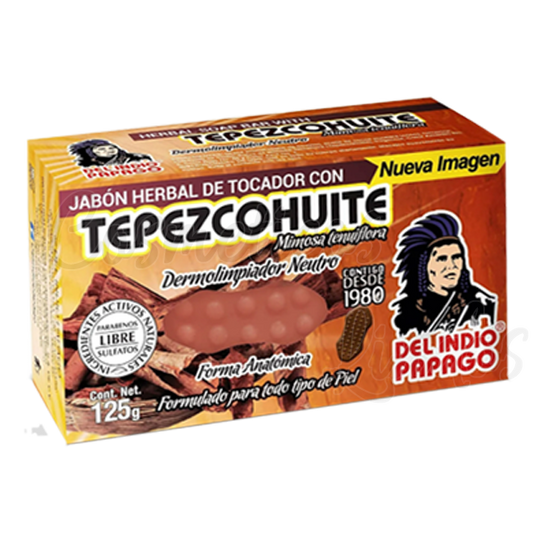 De Indio papago Jabón Tepezcohuite 125g 
Formulado para todo tipo de Piel.