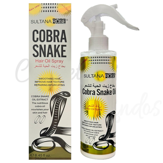 Sultana Rose Cobra Snake Hair Oil Spray 250 ml
Cobra Snake Oil Extract the nutritions cobra oil nourishes your skin and hair