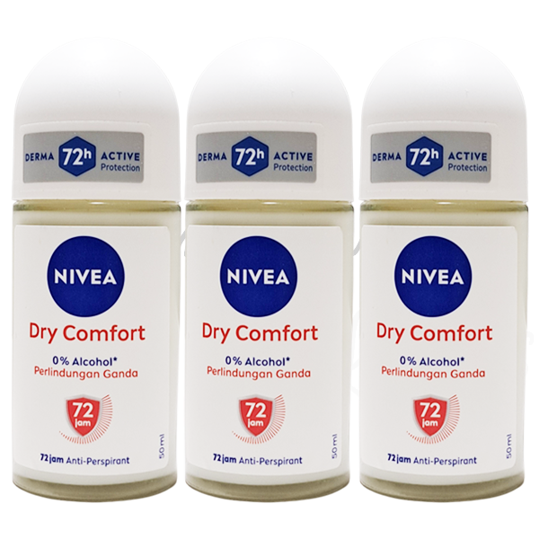 Nivea Dry Comfort Roll-On Deodorant Anti-Perspirant 50ml 72h Derma Active Protection