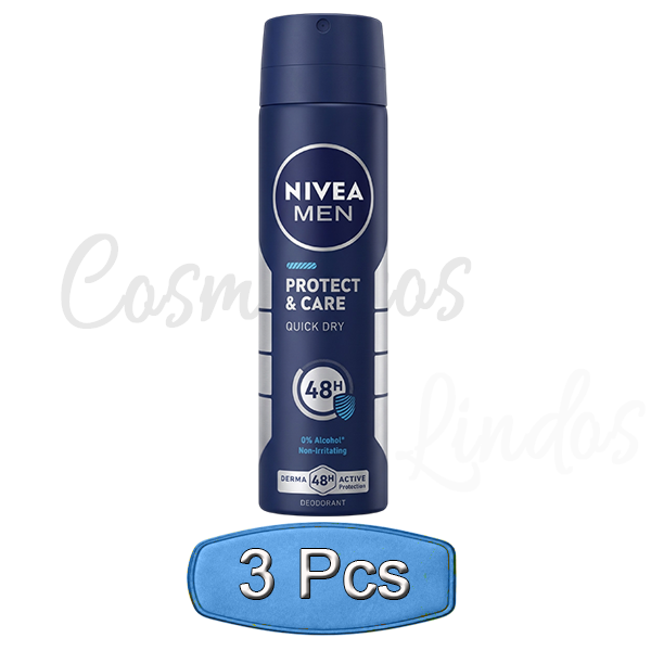 Buy NIVEA MEN Protect & Care Deodorant Spray. Enjoy 48H sweat protection with a 0% alcohol, non-irritating, quick-dry formula for daily skin comfort.