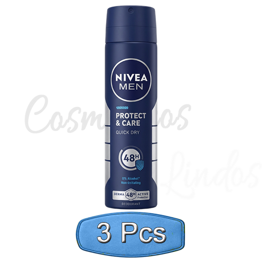Buy NIVEA MEN Protect & Care Deodorant Spray. Enjoy 48H sweat protection with a 0% alcohol, non-irritating, quick-dry formula for daily skin comfort.
