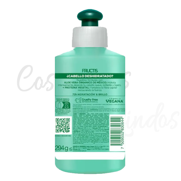 Garnier Fructis &nbsp;Crema de Peinar Aloe Secado Natural 300 ml

72 Horas&nbsp; de Hidratación y Brillo para cabello deshidratado