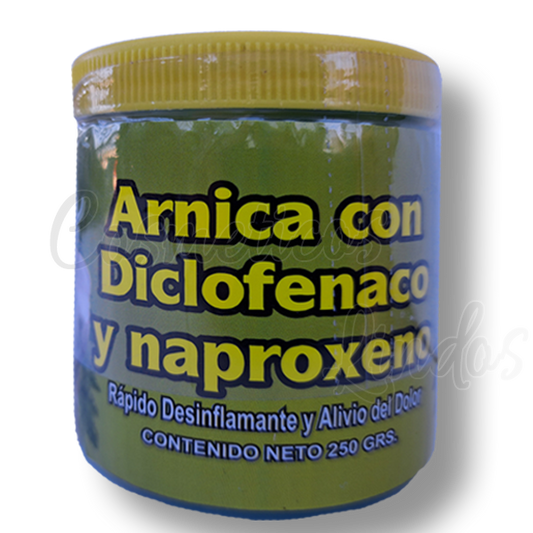 Arnica diclofenaco y naproxeno, artritis, reuma, dolor muscular, artritis, producto mexicano