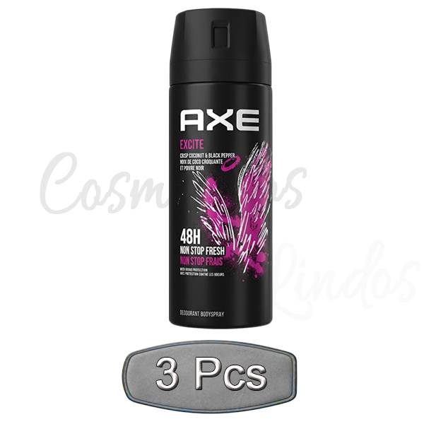 Axe Excite Deodorant Body Spray 48H Non Stop Fresh Coconut Black Pepper Men