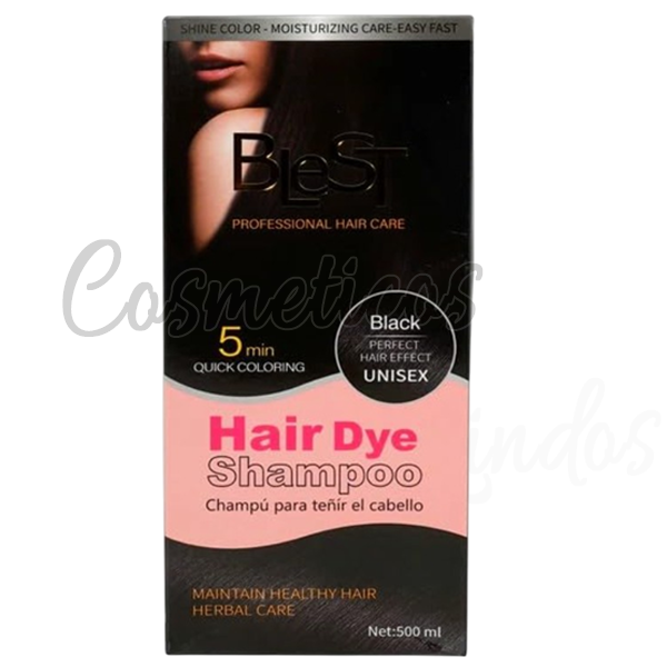 2Pcs Blest Black Hair Dye Shampoo HD-770