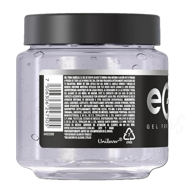 EGO Black Hair Gel for Men - Maximum Strength Hold 220g