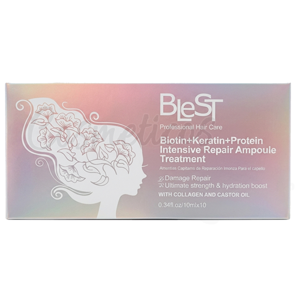 Blest Biotin Keratin Protein Intensive Repair Ampoule Hair Treatment Full Box