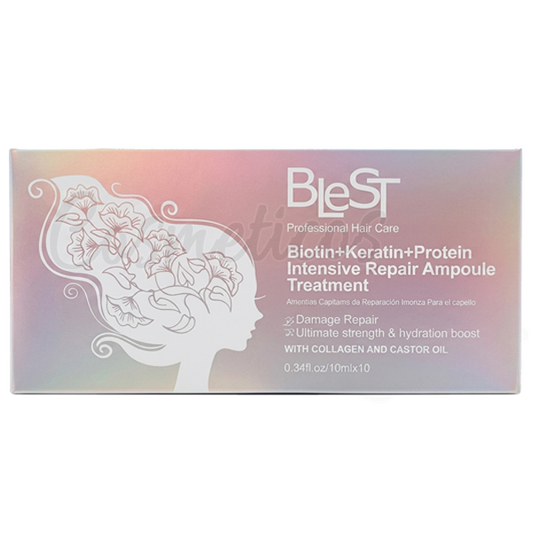 Blest Biotin Keratin Protein Intensive Repair Ampoule Hair Treatment Full Box