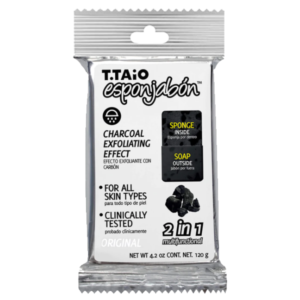 T.Taio Esponja Jabón, Carbon, con efecto purificante y desintoxicante 4.2 Oz