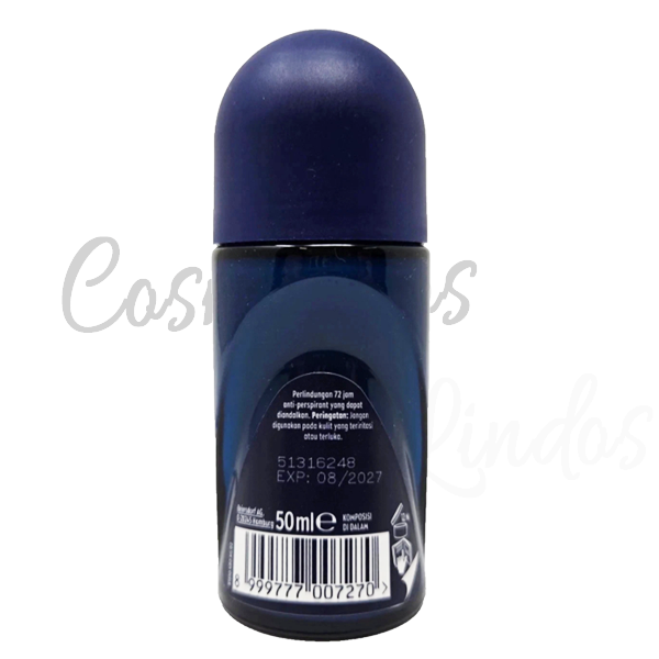 3Pcs Nivea Men Dry Impact Roll-On Deodorant Anti-Perspirant 50ml 72h Dual Protect