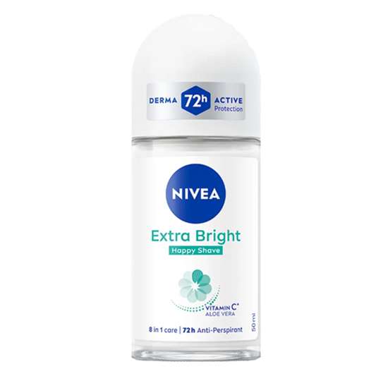 Nivea Extra Bright Happy Shave Roll-On - 72h Anti-Perspirant 50ml