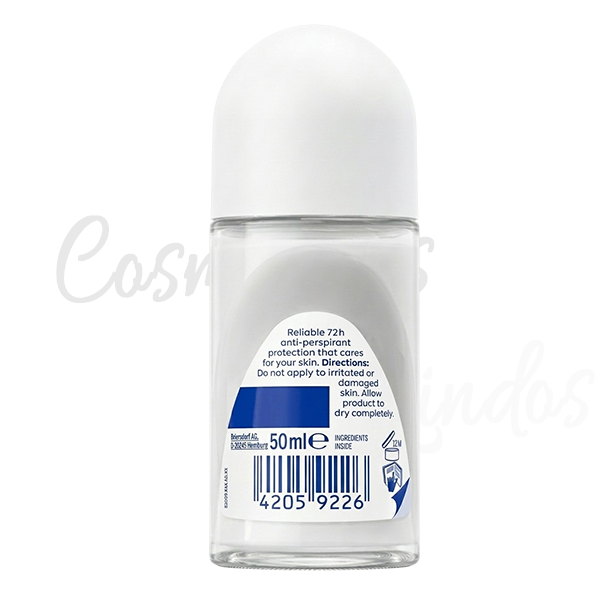 3 Pcs Nivea Fresh Natural Roll On Deodorant 72h Derma Active Antibacterial 50ml