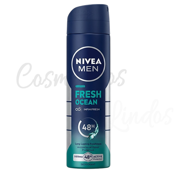 Buy NIVEA MEN Fresh Ocean Deodorant Spray. Experience 48H reliable antibacterial protection & long-lasting aqua freshness with Infinifresh technology.