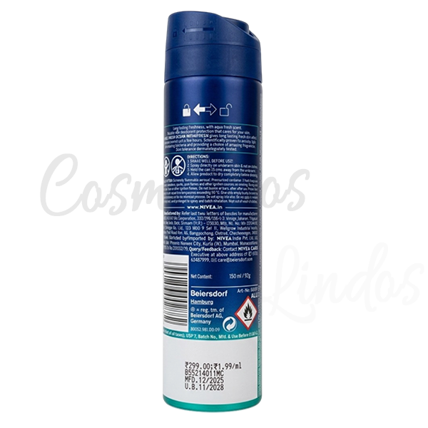 Buy NIVEA MEN Fresh Ocean Deodorant Spray. Experience 48H reliable antibacterial protection & long-lasting aqua freshness with Infinifresh technology.
