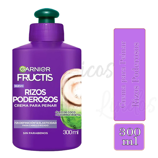 Garnier Fructis Crema para Peinar Rizos Poderosos 300ml