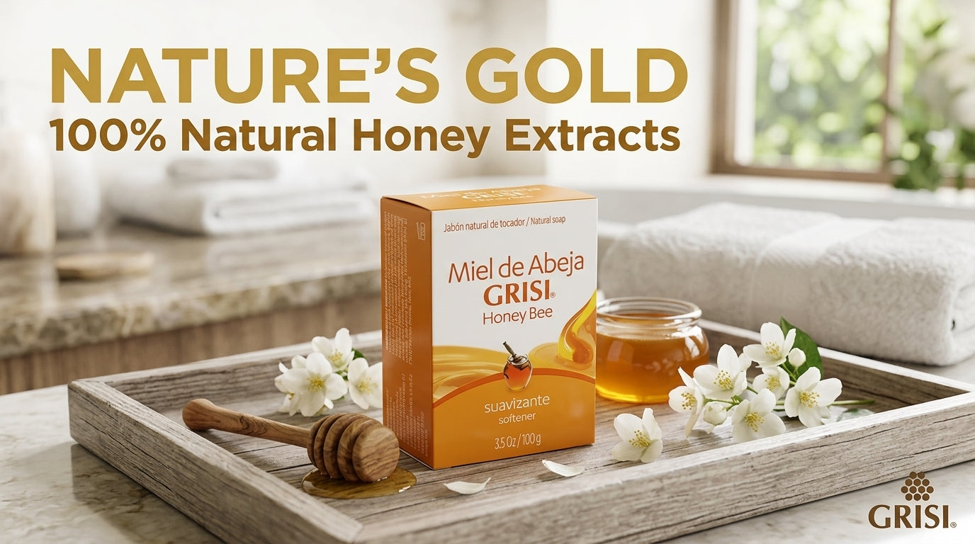 Grisi Honey Bee Soap Bar 3.5oz 100g Natural Moisturizing Skin Softener