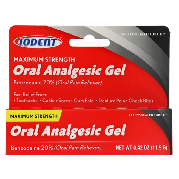 Oral Analgesic Gel Maximum Strength Toothache Pain Relief 0.42 0z
