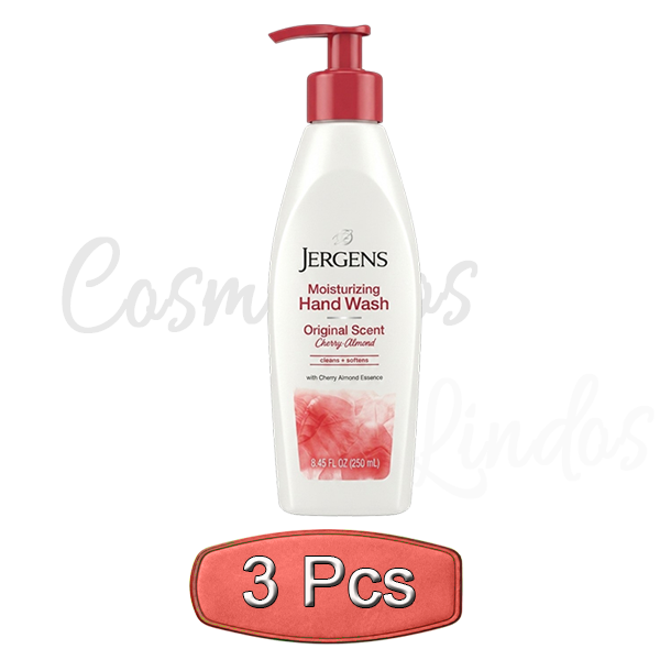  Jergens Cherry Almond Moisturizing Hand Wash Liquid Soap 8.45oz 250ml Pump