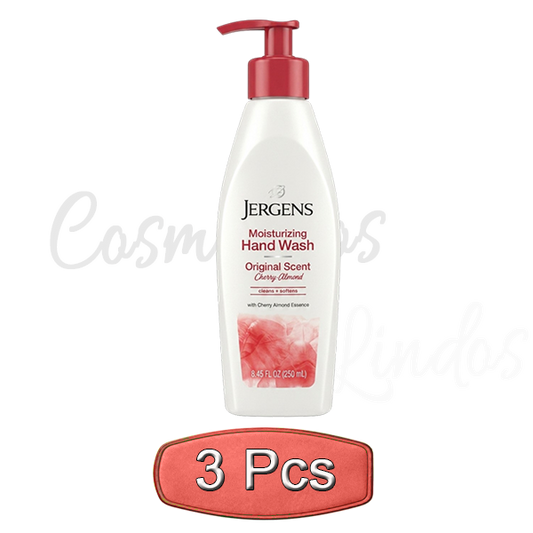  Jergens Cherry Almond Moisturizing Hand Wash Liquid Soap 8.45oz 250ml Pump