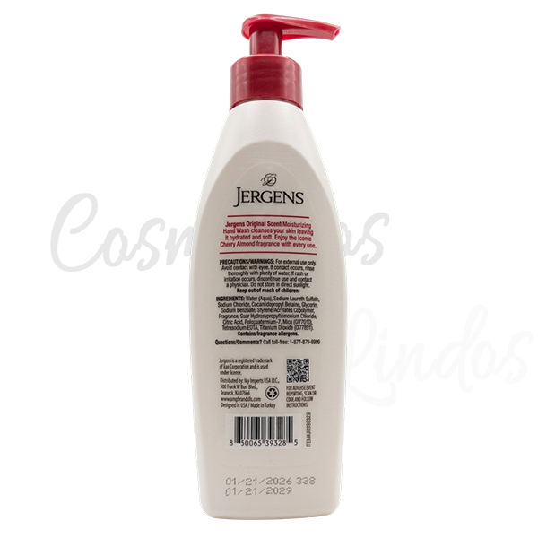  Jergens Cherry Almond Moisturizing Hand Wash Liquid Soap 8.45oz 250ml Pump