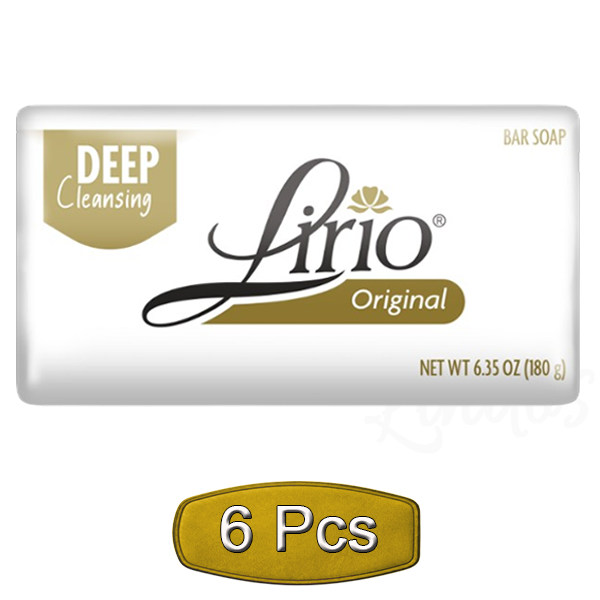 6Pcs Lirio Original Bar Soap 6.35oz 180g Deep Cleansing Bath Body Wash Traditional