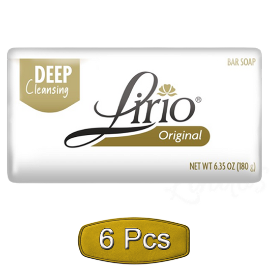 6Pcs Lirio Original Bar Soap 6.35oz 180g Deep Cleansing Bath Body Wash Traditional
