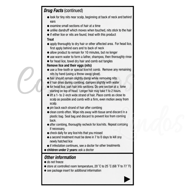 Lice Shampoo MATA PIOJOS 2FL Oz