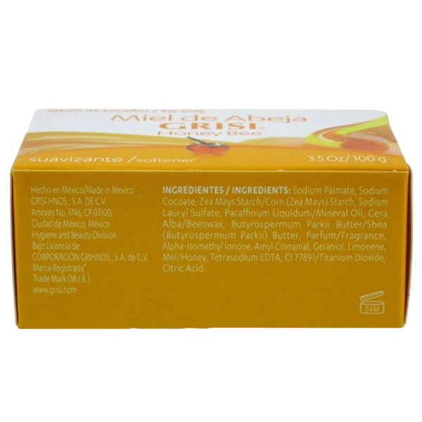 Grisi Honey Bee Soap Bar 3.5oz 100g Natural Moisturizing Skin Softener