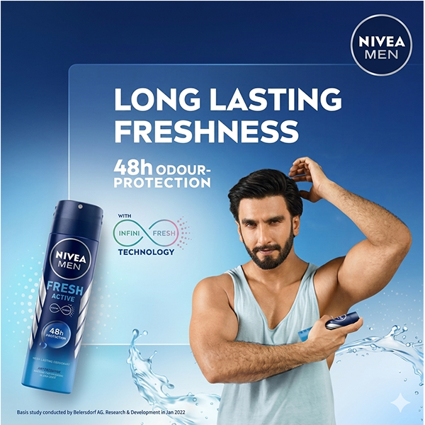 NIVEA 48HR Fresh Active Men's Deodorant Spray 150ml