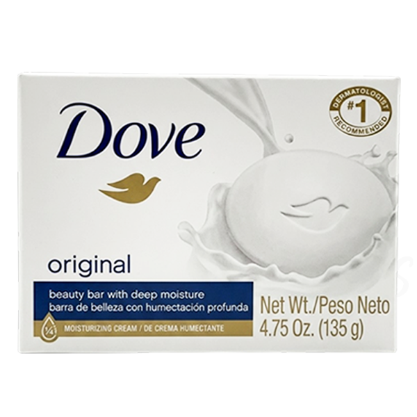 Dove Original Beauty Bar Soap 4.75oz 135g Deep Moisture Skin Cleanser
