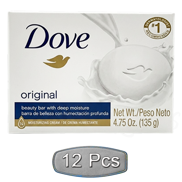 Dove Original Beauty Bar Soap 4.75oz 135g Deep Moisture Skin Cleanser