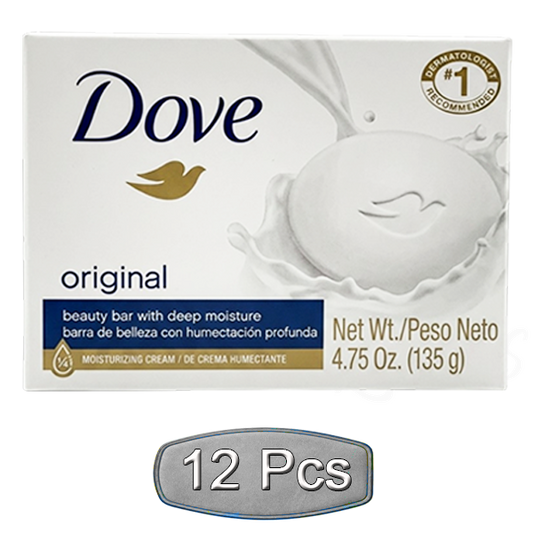 Dove Original Beauty Bar Soap 4.75oz 135g Deep Moisture Skin Cleanser