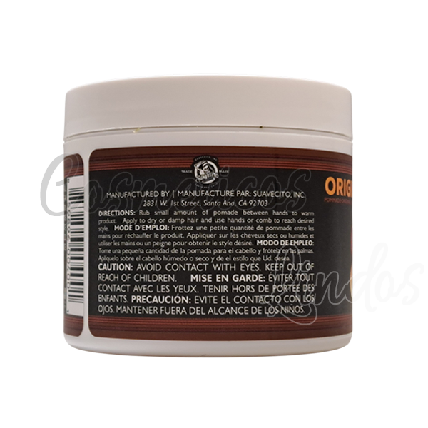 Suavecito Original Hold Pomade - Medium Hold Water-Soluble Hair Wax for Men 4Oz