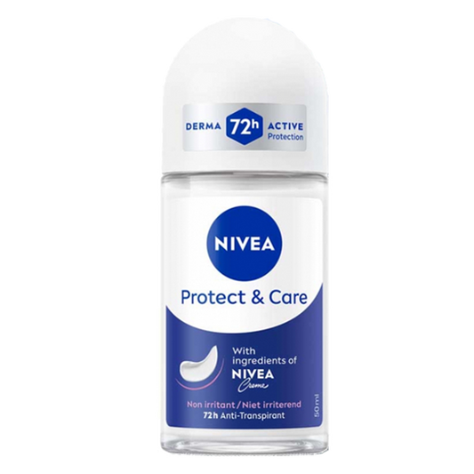 Nivea Protect & Care Roll-On Deodorant - 72h Protection 50Ml