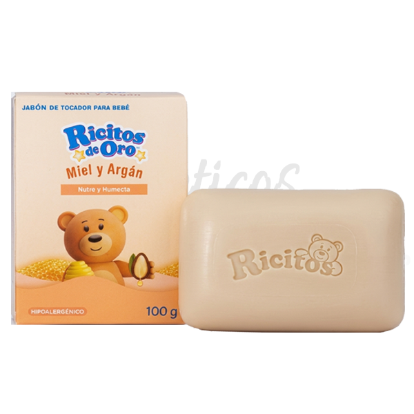 Ricitos de Oro Honey Argan Baby Soap 100g Gentle Moisturizing Bar Hypoallergenic