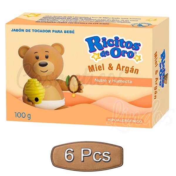 Ricitos de Oro Honey Argan Baby Soap 100g Gentle Moisturizing Bar Hypoallergenic