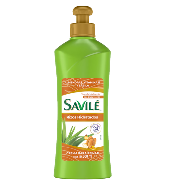 Savile Rizos Hidratados Pulpa de Sábila con&nbsp; Almendras y Vitamina E 300Ml