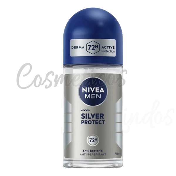 3Pcs Nivea  Silver Protect Deodorant Anti-Transpirant ROLL-ON, 50 ML