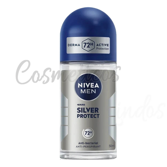 3Pcs Nivea  Silver Protect Deodorant Anti-Transpirant ROLL-ON, 50 ML