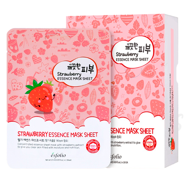 Strawberry Essence Mask Sheet, Esfolio