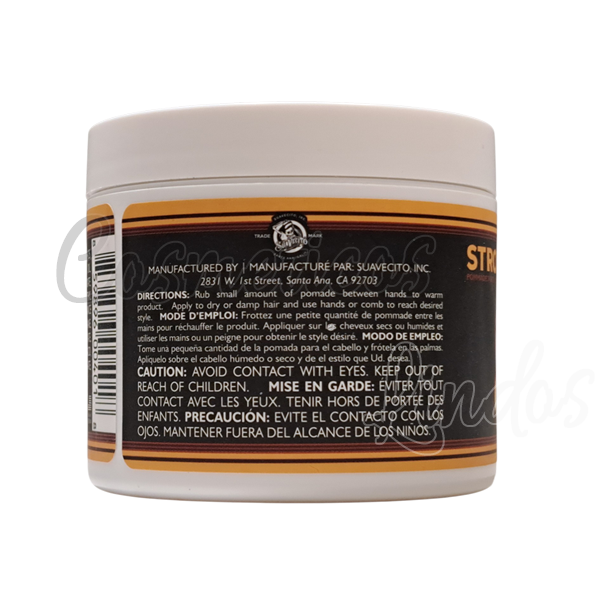 Suavecito Firme (Strong) Hold Pomade - Water Soluble Hair Styling Wax for Men - High Shine, Long-Lasting Strong Grip & Original Scent – 4 oz