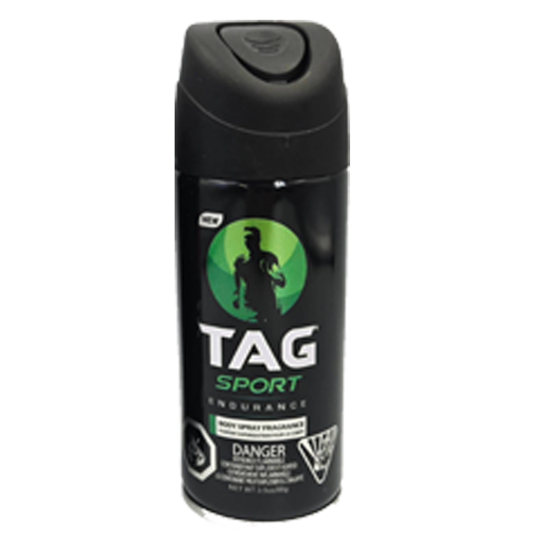 3Pcs TAG Sport Endurance Body Spray for Men - 3.5 oz Deodorant