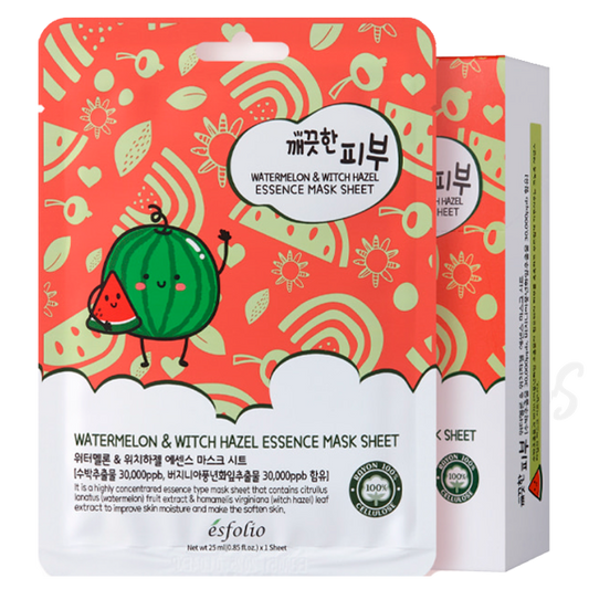 Watermelon & Witch Hazel Essence Mask Sheet, Esfolio